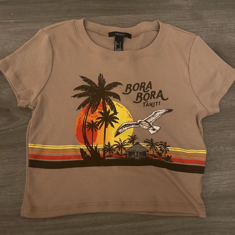 Forever 21 Bora Bora Cropped Tee